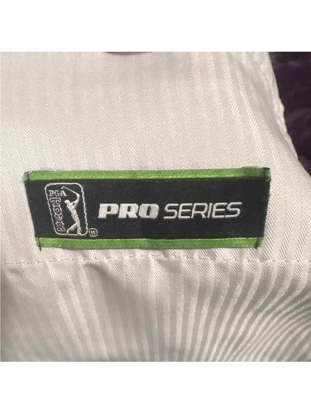 PGA TOUR PRO SERIES Label in Black with Green Trim